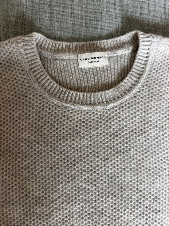 Club Monaco Sweaters - Club Monaco Light Gray Cashmere Crewneck Sweater